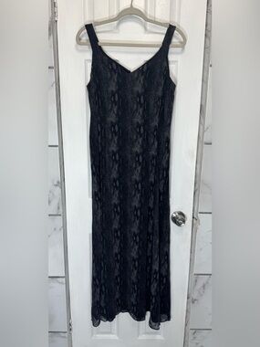 Dana Buchman Silk Snake Print Midi Dress Women’s 8 Party Elegant Date Night